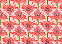 Fleurs vibrantes sur fond rose doux